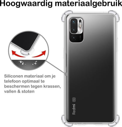 Xiaomi Redmi Note 10 5G Hoesje Shockproof Backcover Siliconen - Transparant