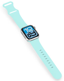 Apple Watch 1, 2, 3, 4, 5, 6, 7, 8, 9, SE - 38/40/41 mm Bandje Siliconen met verstelbare polsband - Mintgroen