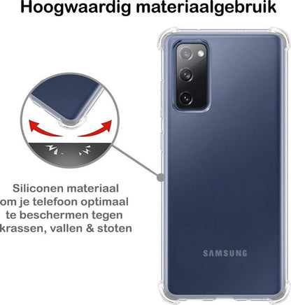 Samsung S20 FE Hoesje Shockproof Backcover Siliconen - Transparant