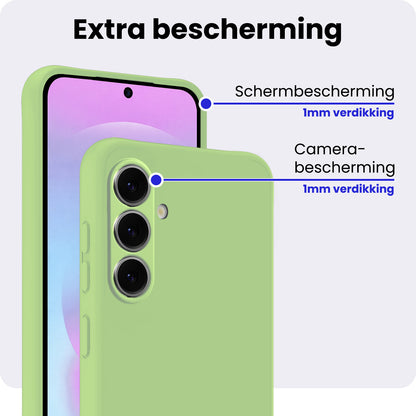 Samsung A37 Hoesje Siliconen Backcover Lichtgewicht - Groen