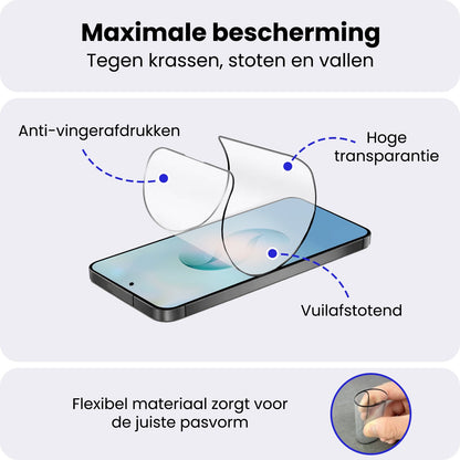 Samsung S26 Ultra Screenprotector Flexibel Glas met Installatieframe