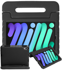 iPad Mini 7 Kinderhoes Shockabsorberend Foam - Zwart