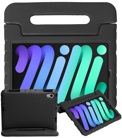 iPad Mini 7 Kinderhoes Shockabsorberend Foam - Zwart