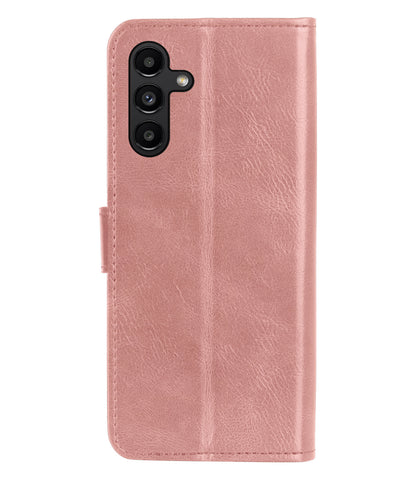 Samsung A13 5G Hoesje Bookcase Cover met Kaarthouder - Rosé goud