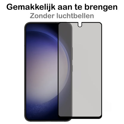 Samsung S23 Plus Screenprotector Gehard Glas - Privacy