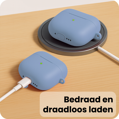 AirPods Pro 3 Hoesje Siliconen Krasbestendig - Lichtblauw