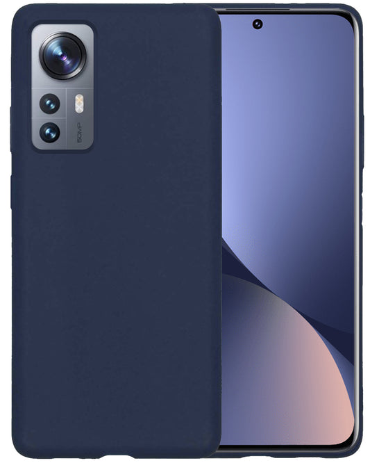 Xiaomi 12 Pro Hoesje Siliconen - Donkerblauw