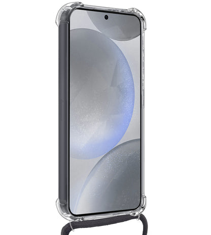 Samsung S24 Plus Hoesje met Koord Backcover Shockproof - Transparant