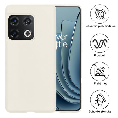 OnePlus 10 Pro Hoesje Siliconen Backcover Lichtgewicht - Wit