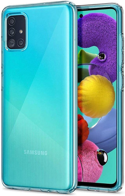 Samsung A71 Hoesje Siliconen Backcover Lichtgewicht - Transparant