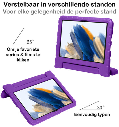 Samsung Galaxy Tab A8 Kinderhoes Shockabsorberend Foam - Paars