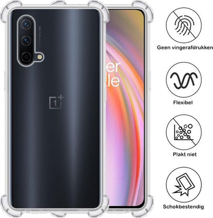 OnePlus Nord CE Hoesje Shockproof Backcover Siliconen - Transparant