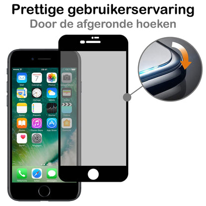 iPhone 8 Screenprotector Gehard Glas - Privacy