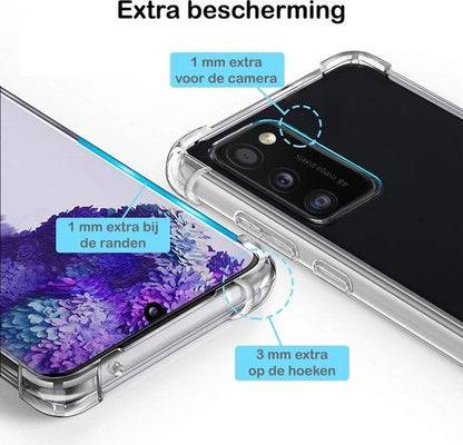 Samsung A41 Hoesje Shockproof Backcover Siliconen - Transparant