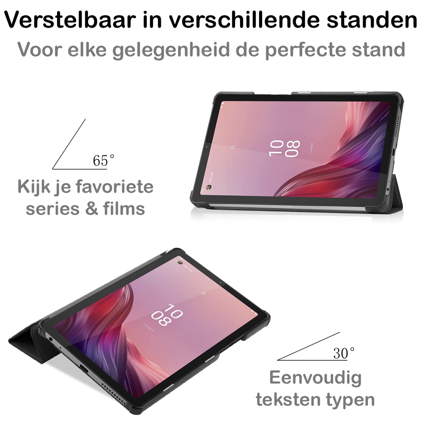 Lenovo Tab M9 Hoesje Book Case - Zwart