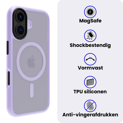 iPhone 17 Hoesje Geschikt voor Magsafe Backcover Shockproof - Lila