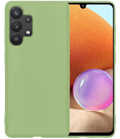Samsung A32 4G Hoesje Siliconen Backcover Lichtgewicht - Groen