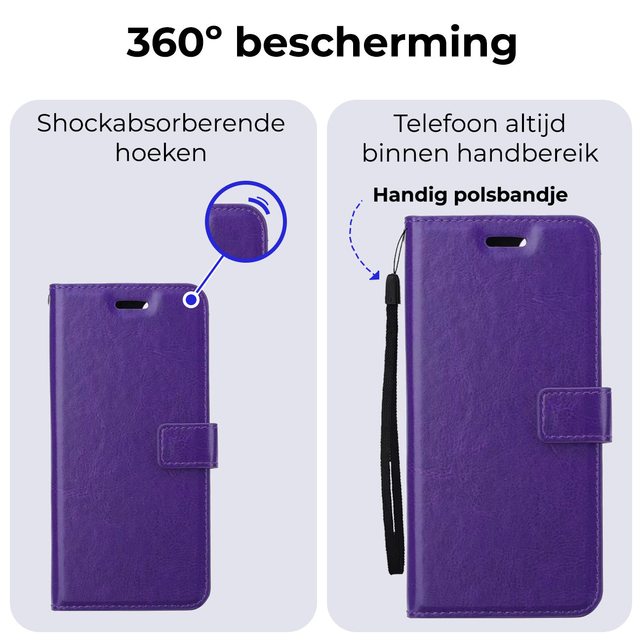 Samsung S24 Hoesje Book Case Kunstleer - Paars