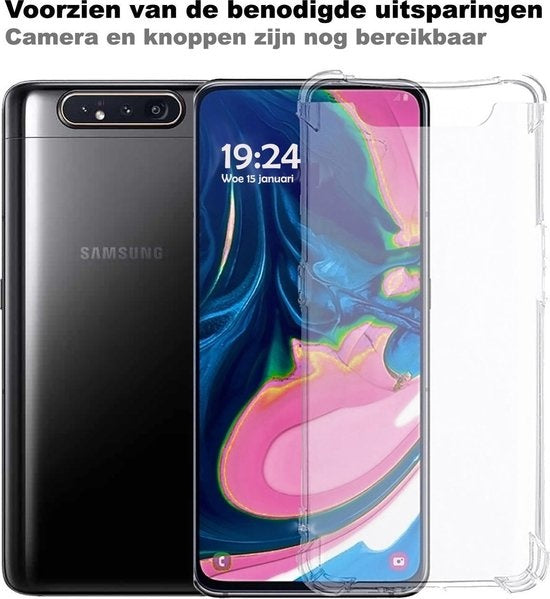 Samsung A80/A90 Hoesje Shock Proof Siliconen - Transparant