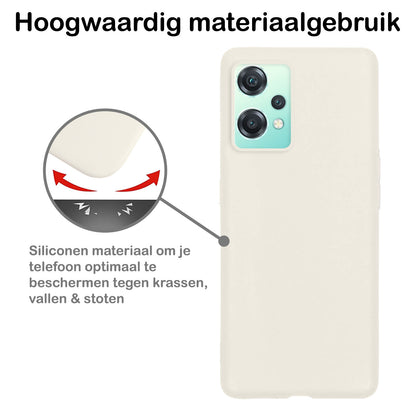 OnePlus Nord CE 2 Lite Hoesje Siliconen Backcover Lichtgewicht - Wit