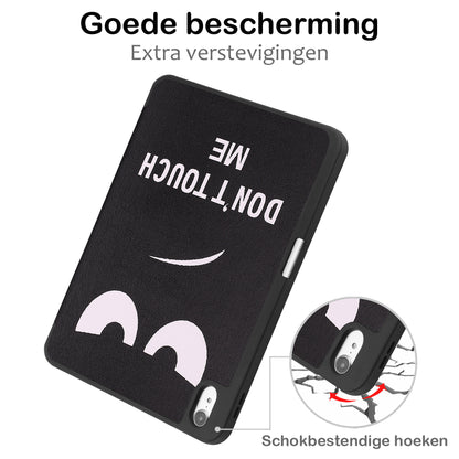 iPad 2022 / 2025 (A16 ) Trifold Bookcase Hoes met Penhouder voor Apple Pen - Don't Touch Me