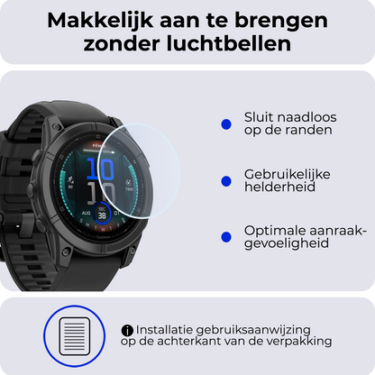 Screenprotector Geschikt voor Garmin Fenix E (47 mm) Screenprotector Glas Gehard Screen Cover - Screen Protector Geschikt voor Garmin Fenix E Screenprotector Tempered Glass