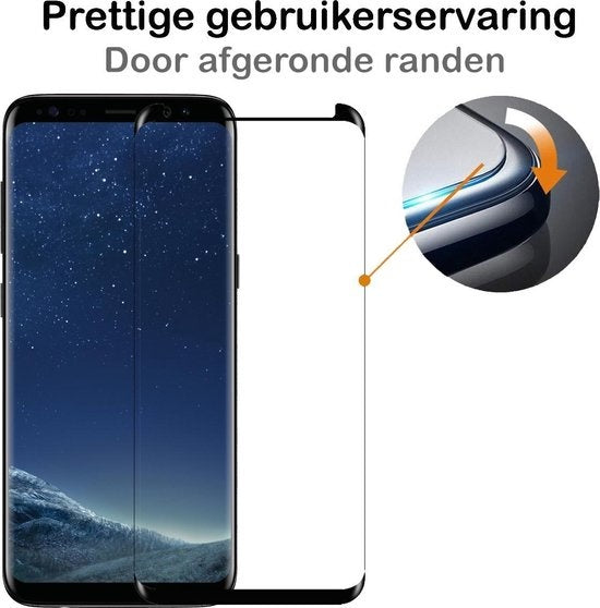 Samsung S8 Screenprotector Full Cover Tempered Glass