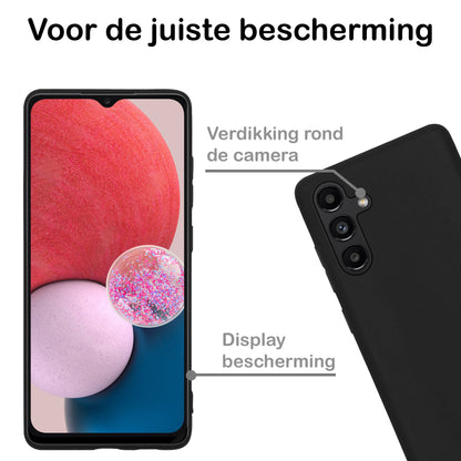 Samsung A13 5G Hoesje Siliconen Backcover Lichtgewicht - Zwart
