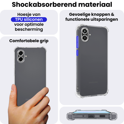 Samsung A07 Hoesje Shockproof Backcover Siliconen - Transparant