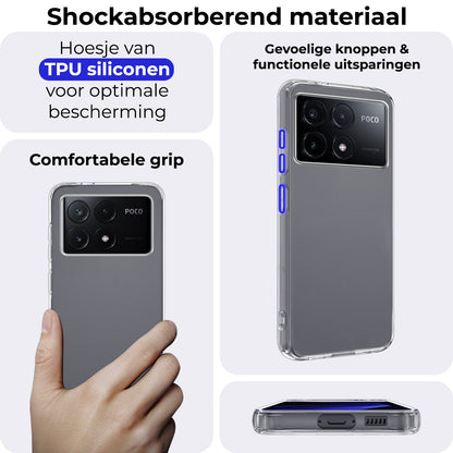 Xiaomi Poco X6 Pro 5G Hoesje Siliconen Backcover Lichtgewicht - Transparant