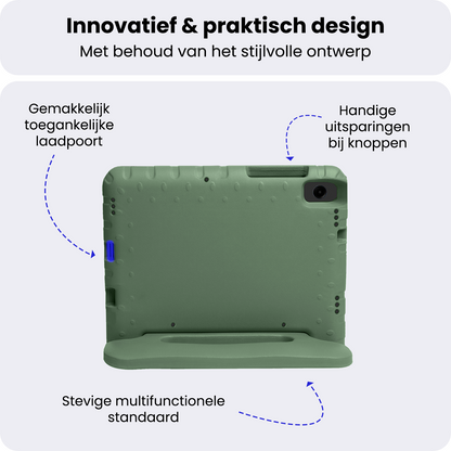Samsung Galaxy Tab A11 Kinderhoes Shockabsorberend Foam - Donkergroen