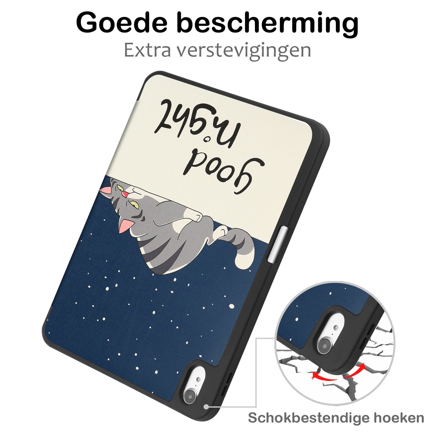 iPad 2022 Hoesje Book Case Met Apple Pencil Uitsparing - Kat