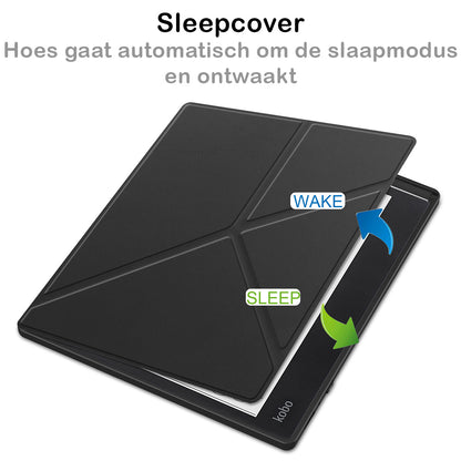 Kobo Elipsa 2E Trifold Bookcase Hoes - Zwart