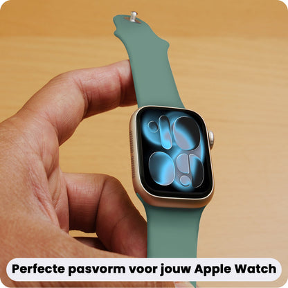 Apple Watch 1, 2, 3, 4, 5, 6, 7, 8, 9, 10, 11, SE - 42/44/45/46 mm Bandje Siliconen met verstelbare polsband - Cactus