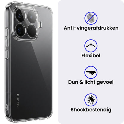 Xiaomi 15T Pro Hoesje Siliconen Backcover Lichtgewicht - Transparant
