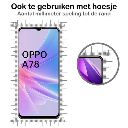 OPPO A78 5G Screenprotector Gehard Glas - Anti-kras