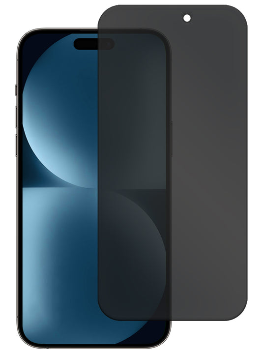 BTH Privacy Screenprotector - Geschikt voor iPhone 15 - 9H Gehard Glas - Transparant