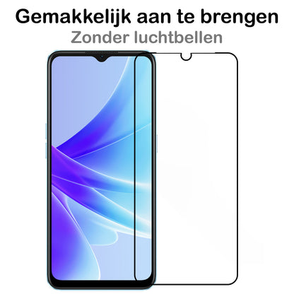 OPPO A57s Screenprotector Gehard Glas - Full Screen
