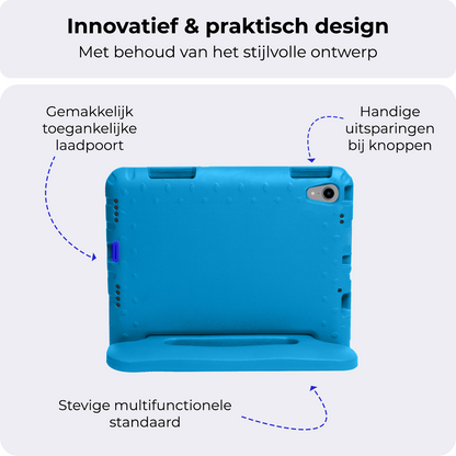 iPad Mini 7 Kinderhoes Shockabsorberend Foam - Blauw