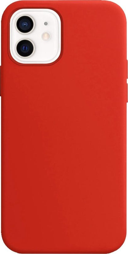 iPhone 12 Mini Hoesje Siliconen Backcover Lichtgewicht - Rood