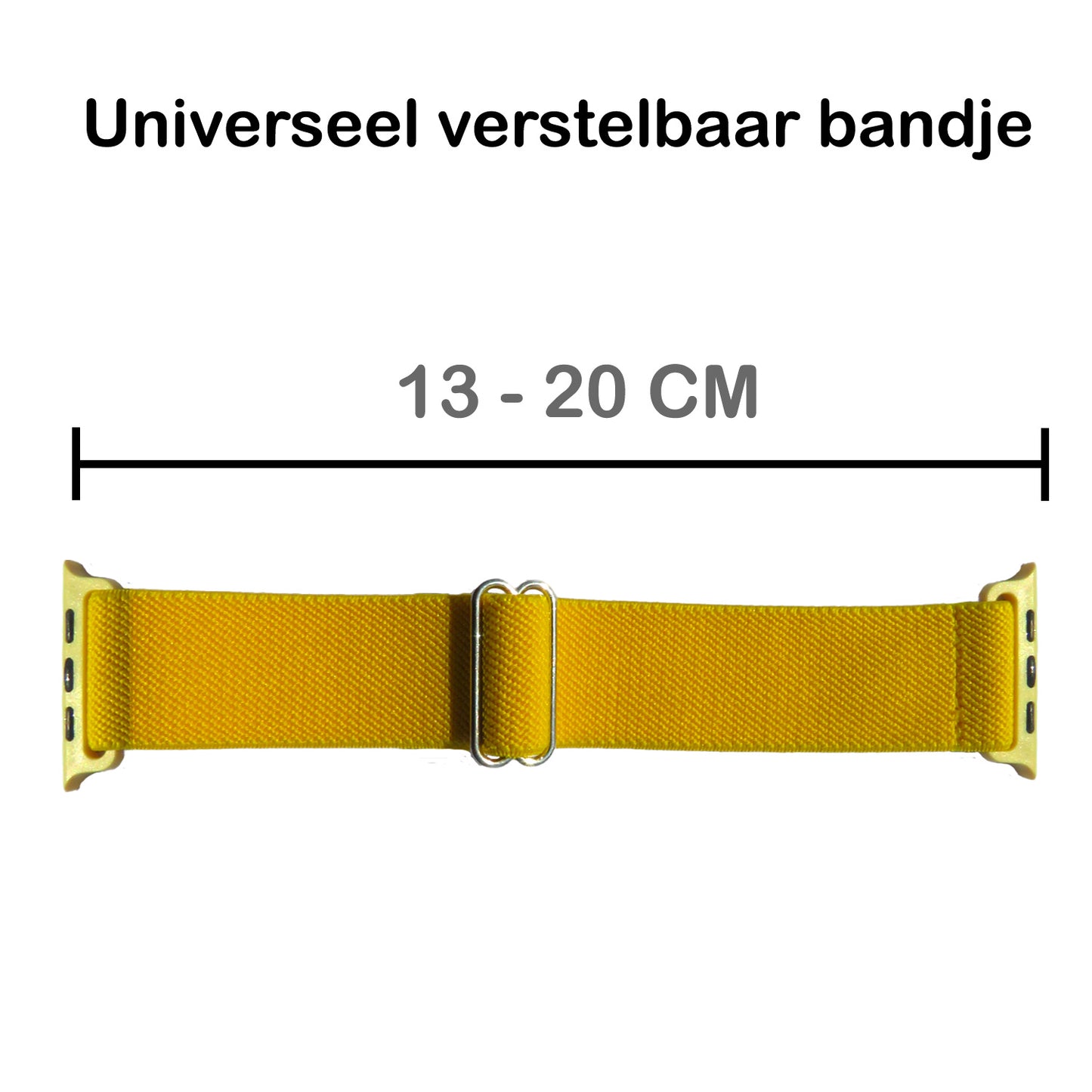 Horloge Bandje Geschikt Voor Apple Watch 1-8 / SE - 38/40/41 mm Bandje Stof - Geel