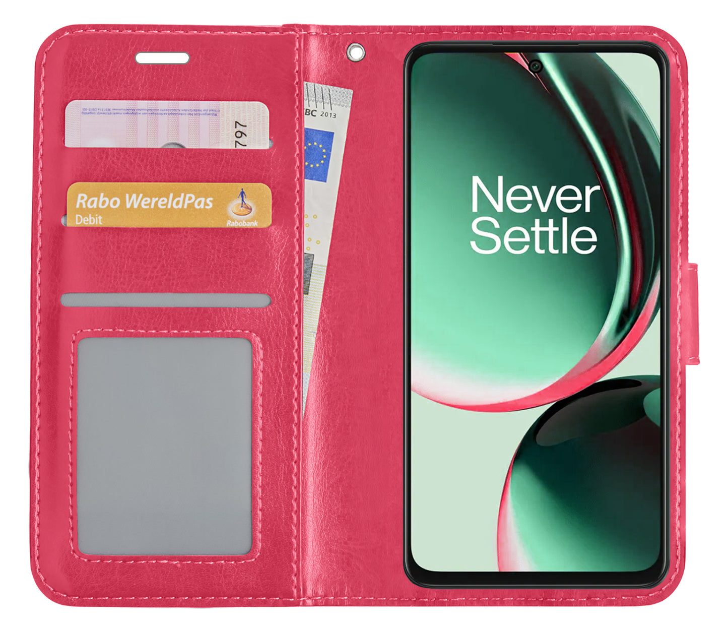 OnePlus Nord CE 3 Lite Hoesje Book Case Kunstleer - Donkerroze