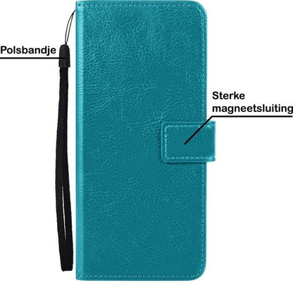 Samsung A52s Hoesje Bookcase Cover met Kaarthouder - Turquoise