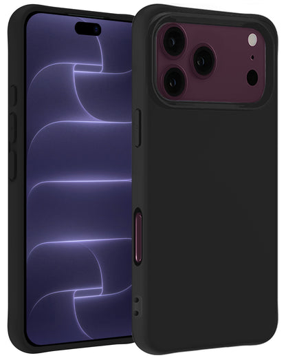 iPhone 18 Pro Max Hoesje Siliconen Backcover Lichtgewicht - Zwart