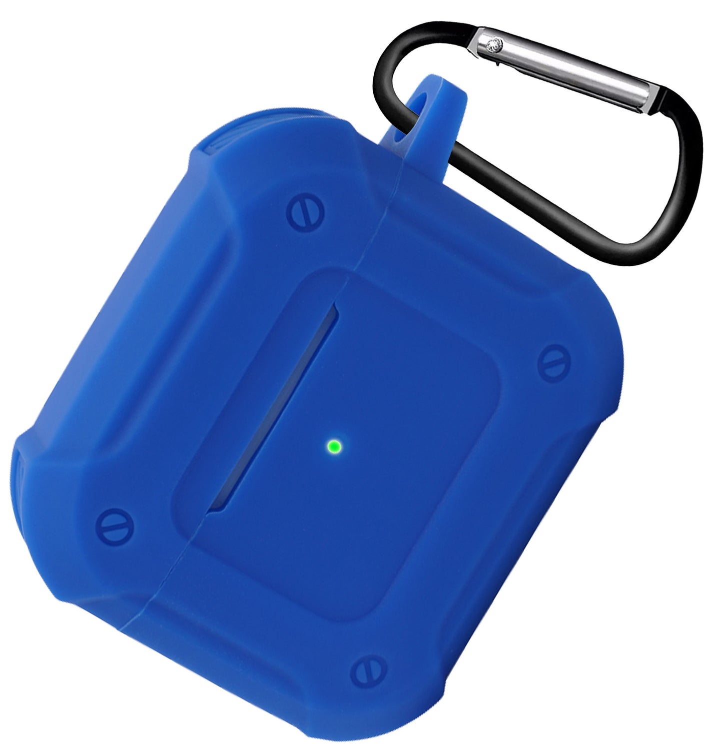 AirPods 3 Hoesje Shock Proof Case Siliconen met Clip - Donkerblauw