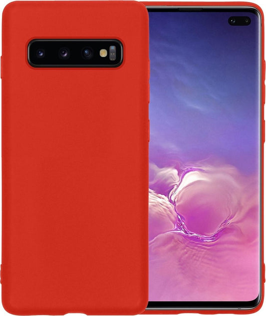 Samsung S10 Hoesje Siliconen - Rood