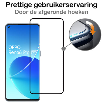 OPPO Reno 6 Pro Screenprotector Gehard Glas - Full Screen