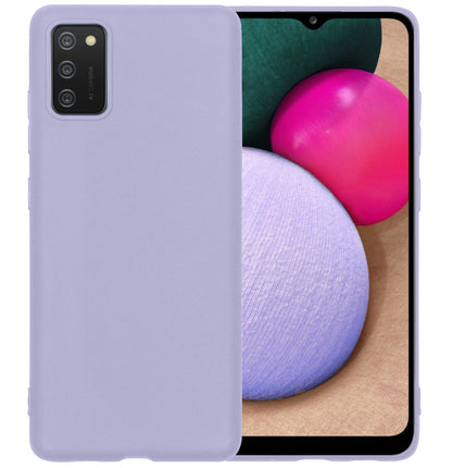 Samsung A03s Hoesje Siliconen Backcover Lichtgewicht - Lila