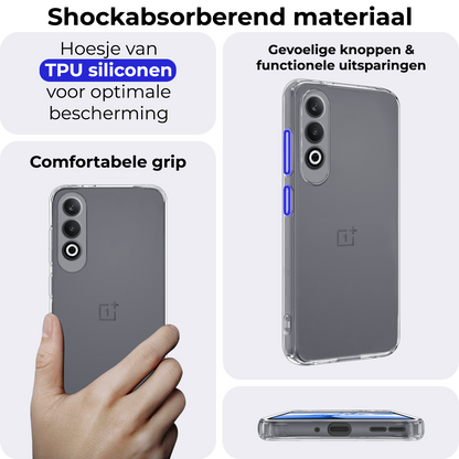 OnePlus Nord CE 4 Hoesje Siliconen Backcover Lichtgewicht - Transparant