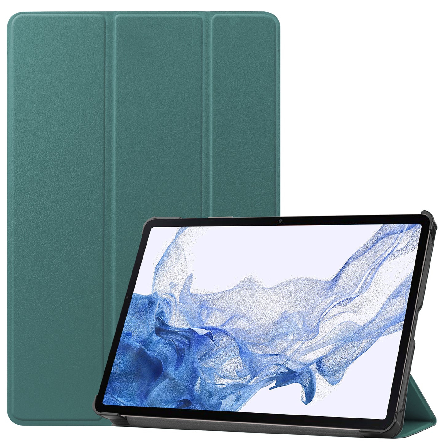 Samsung Galaxy Tab S8 Ultra Hoesje Book Case - Donkergroen